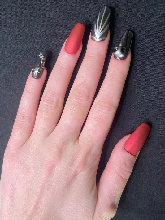 Pentakill Sona Inspired Press On Nails