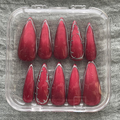 Barbed Wire Press On Nails