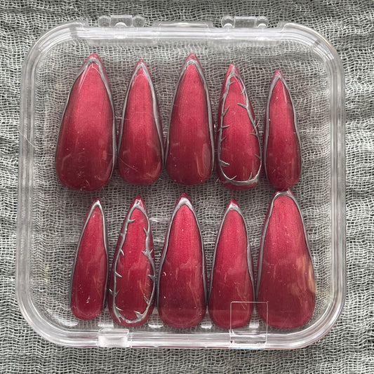 Barbed Wire Press On Nails