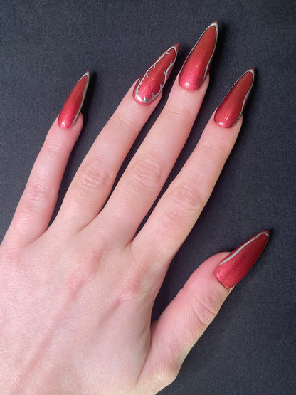 Barbed Wire Press On Nails