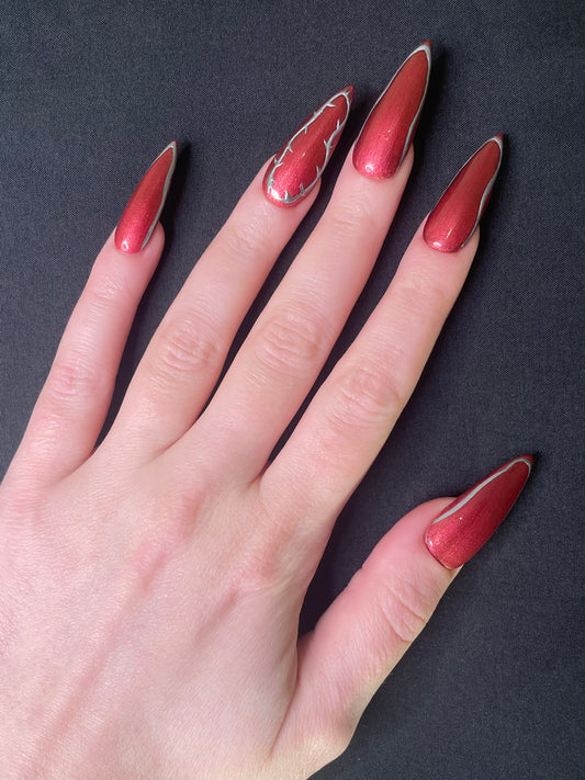 Barbed Wire Press On Nails